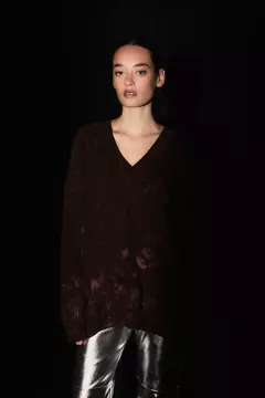 SWEATER FUKUI BATIK DARK BROWN - tienda online