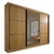 Guarda Roupas Los Angelis MDF 3 portas 1 espelho
