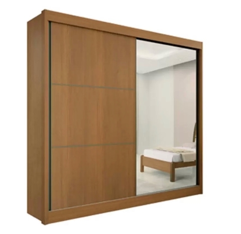 Guarda Roupa Casal 2 Portas 6 Gavetas Titanium D'Doro Móveis Cinamomo/Off White