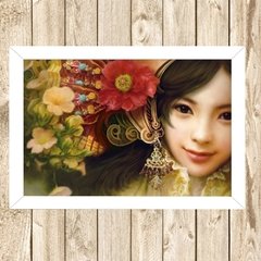 Arte Rosto e flores - comprar online