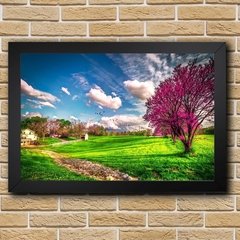 Paisagem - Casa com Arvore Roxa
