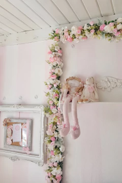 Guirnalda Borde Floral Decorativo Romántico 2,40 m - El Día que me Quieras Deco Romántica