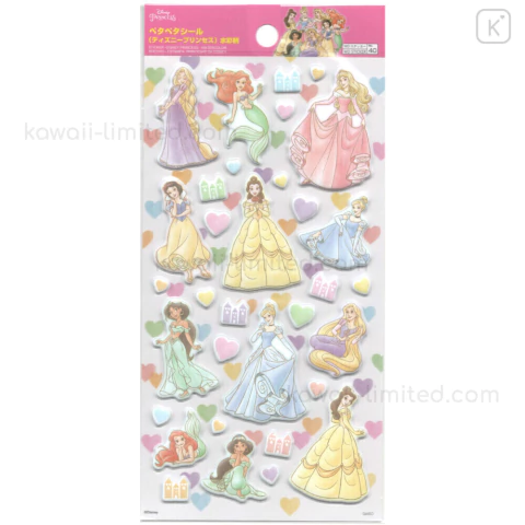 Plancha Stickers 3D Disney princesas Daiso Japón