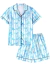 Pijama satén celeste (moñitos)