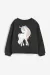 Buzo unicornio gris