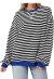 Buzo oversized rayado negro/azul