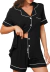 Pijama algodón 2 piezas importado negro en internet