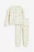 Conjunto de buzo y pantalón beige c/corazón