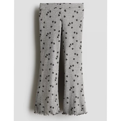 Legging gris corazones flared