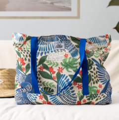 Bolso Playero Loros Azul