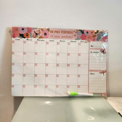 Planner magnetico MENSUAL Flores libelula