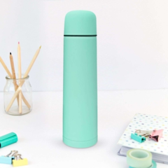 Termo Litro Soft Touch Pastel Aqua