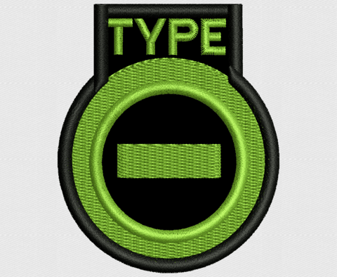 Patch Banda Type O- ( 6x7cm )