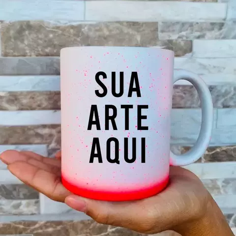 Caneca de Cerâmica Fosca Splash Degradê 325ml personalizada - comprar online