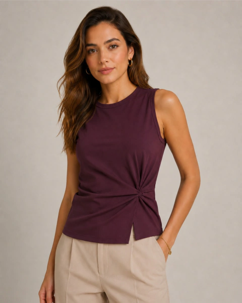 Blusa regata com detalhe