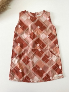 VESTIDO INFANTIL VINTAGE CORAÇOES