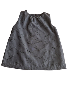 Vestido laise preto em laise de algodão forrado pra proteger a pele do bebê