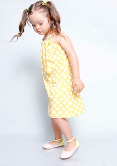 Vestido poa amarelo - comprar online