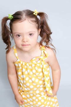 Vestido poa amarelo - MINI ROW 