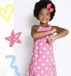 Vestido midi poa pink
