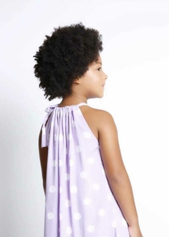 Vestido midi poa lilás na internet