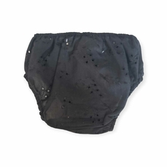 Tapa Fralda preto em laise do RN a 12 meses.
