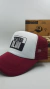 Gorra De Autor The Cap TRADE LINE Barcode Trucker Sublimado Blanco y Bordó