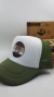Gorra De Autor The Cap TRADE LINE Horizontal Lines Trucker Sublimado Blanco y Verde