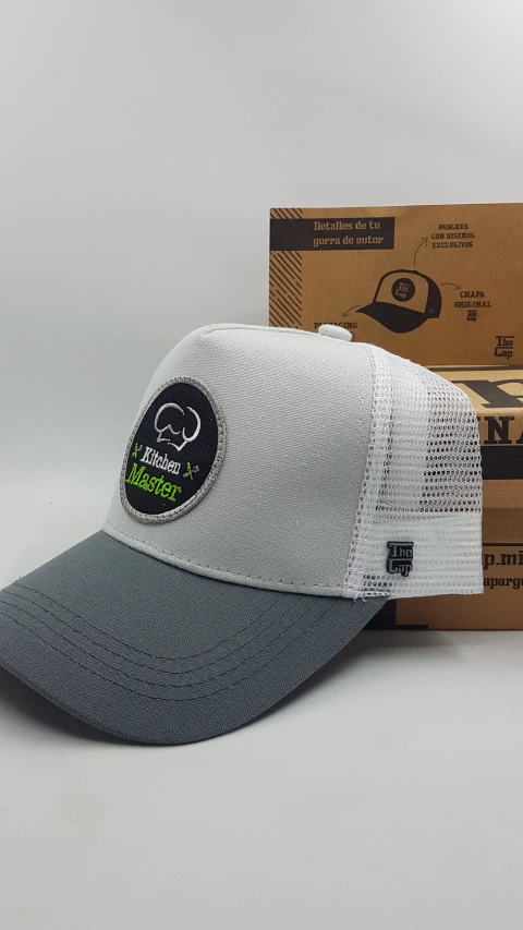 Gorra De Autor The Cap CHEF LINE "Kitchen Master" Gris y Blanco