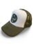 Gorra De Autor The Cap FEMME LINE "Flower Power" Blanco y Verde Trucker Poliester - comprar online