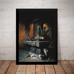 Quadro Pintura Oleo Ken Kelly ilustra?a?o Rpg Grande 42x29