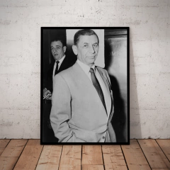 Quadro Decorativo Icones da Mafia Meyer Lansky 42x29cm