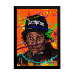 Lindo quadro decorativo eazy-e lenda rap pasicodelico 42x29
