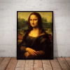 Quadro Reprodução fotografica Mona lisa davinci 42x29cm