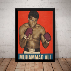 Quadro Decorativo Academias Lutas Boxe Muhammad Ali Retro