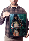 Quadro A Princesa Guerreira Xena Foto Espada Samurai