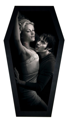 Quadro Caixão Vampiro True Blood Serie Moldura Exclusiva