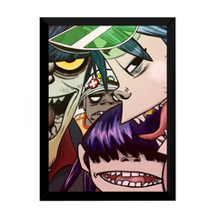 Quadro Gorillaz Banda Virtual Rock Arte Poster Moldurado