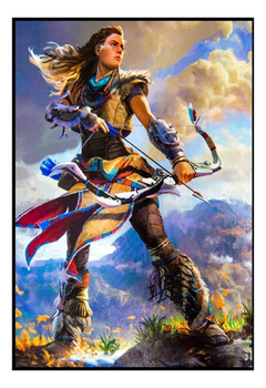Quadro Game Horizon Zero Dawn Arte Moldura 42x29cm