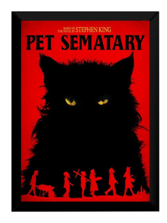 Quadro Arte Pet Sematary Cemitério Maldito Poster Moldurado