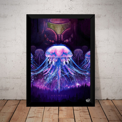 Quadro Game Metroid Nintendo Arte Poster Moldurado - comprar online