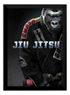 Quadro Jiu Jitsu Decoração Dojo Gorila Kimono Arte