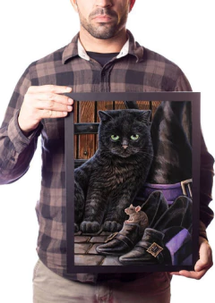Quadro Gato & Rato Arte Sobrenatural Bruxa Wicca