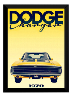Quadro Carro Dodge Charger 1970 Arte Poster Com Moldura