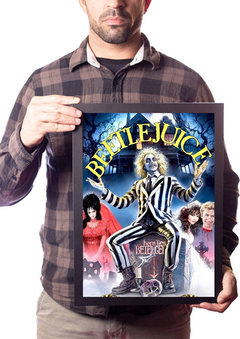 Quadro Filme Beetlejuice Arte Na Moldura Decoração