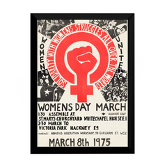 Quadro Marcha Das Mulheres 1975 Cartaz Moldurado Feminismo