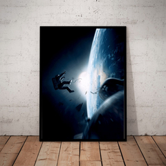 Quadro Filme Gravidade Poster Sem Texto Com Moldura - comprar online