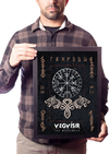 Quadro Vegvisir Mitologia Nórdica Arte Viking Decoração