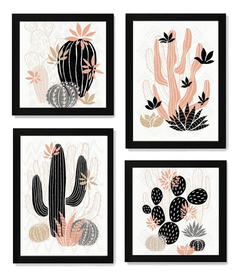 Quadros Artes Cactos Saguaro Plantas Arbustos Decoração