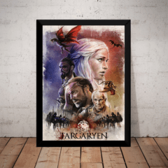 Quadro Game Of Thrones Daenerys Targaryen Artistico dragão